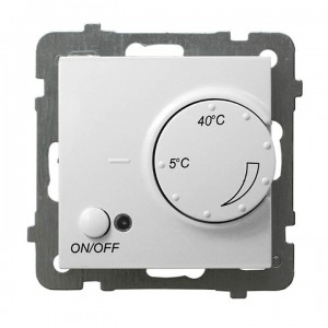 Ospel As RTP-1G/m/00 - Regulator temperatury z czujnikiem zewnętrznym, sonda w zestawie - Biały - Podgląd zdjęcia producenta